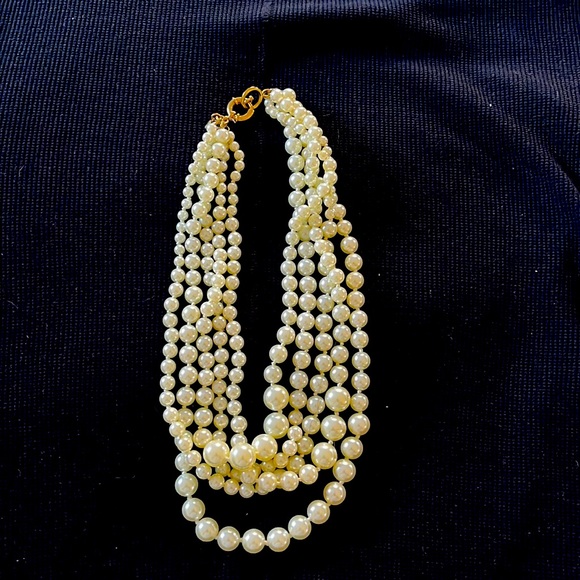 J Crew Multi Strand Pearl Necklace - Picture 1 of 3